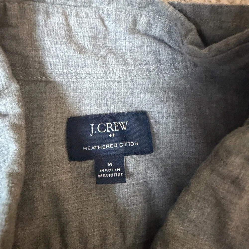 J. Crew Men's Casual Gray Button-Down Shirt